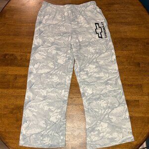 Streetwear GM Official Chevrolet White/Grey Camo Wide Leg Sweatpants M
